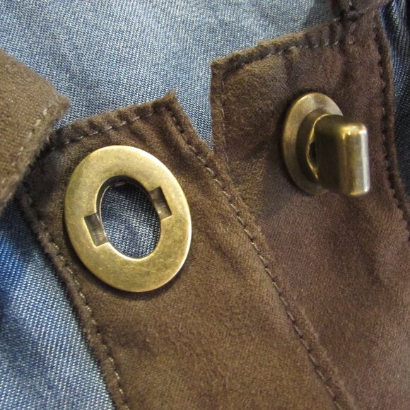 Soft Surroundings Icons Urbina Denim Dress Coat Size Medium - Picture 12 of 16